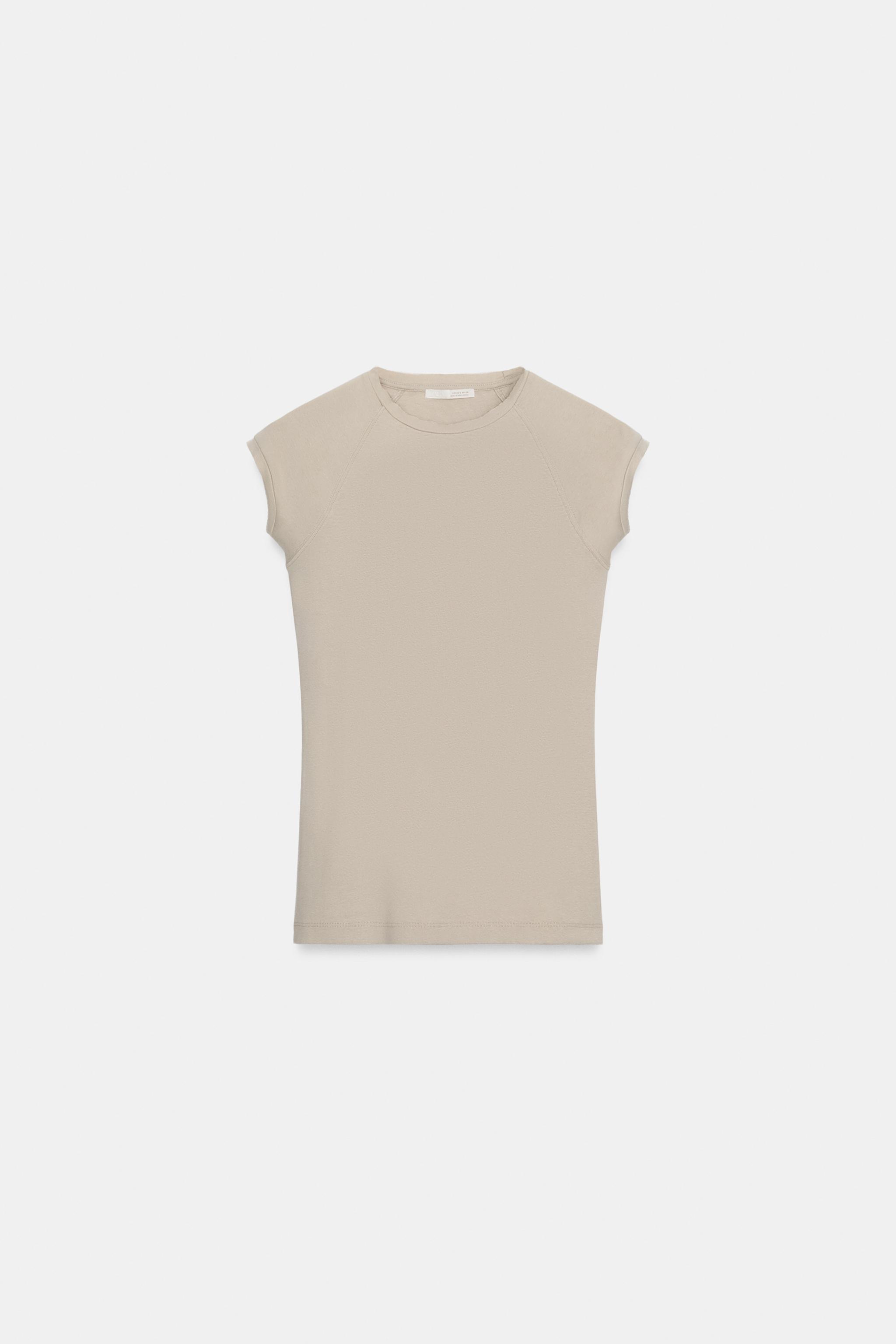 WASHED EFFECT RAGLAN SLEEVE T-SHIRT